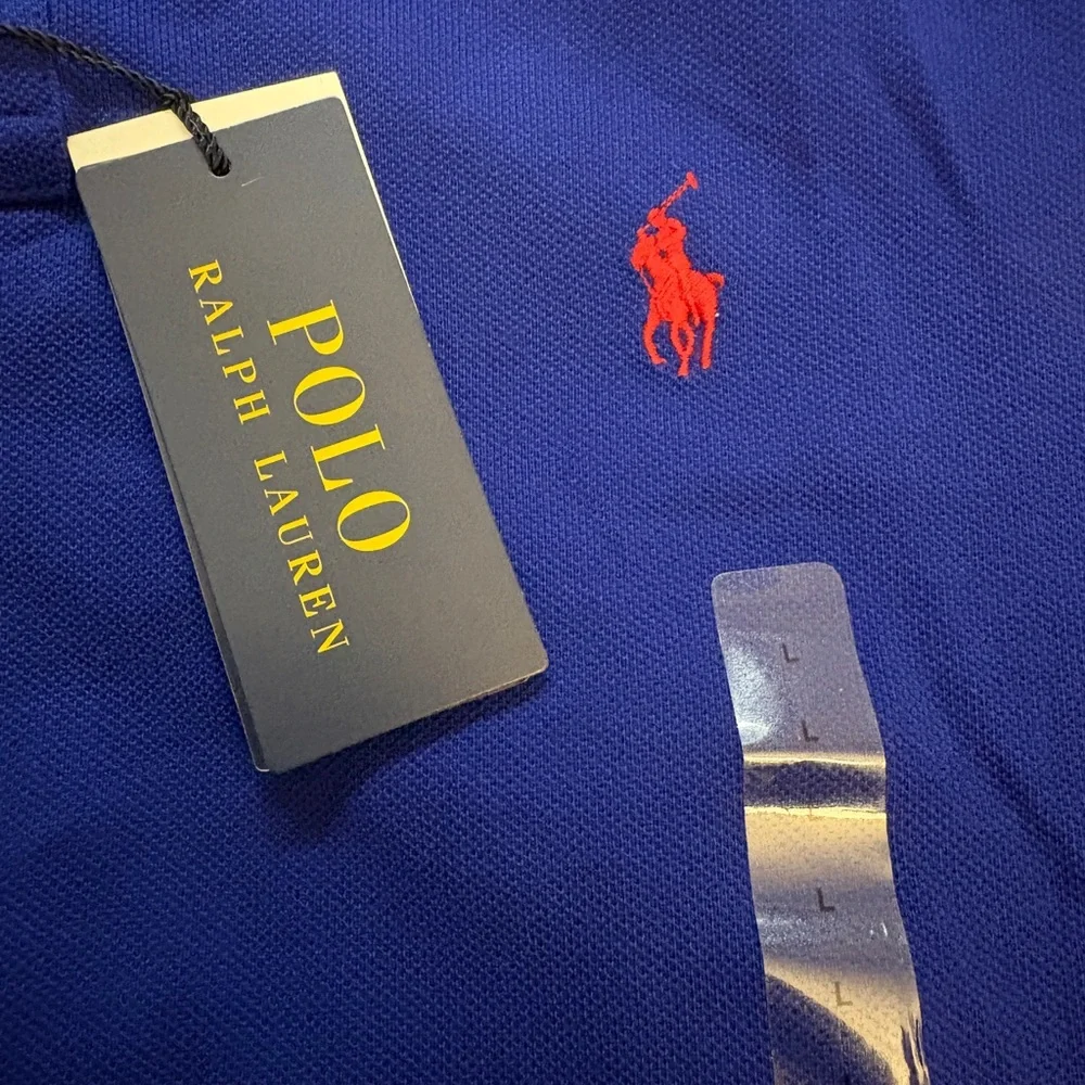 Polo Ralph Lauren Classic Fit Blue Polo Shirt L/G Short Sleeve Embroidered Logo